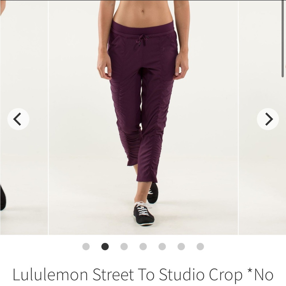 lululemon athletica Women's Ankle Cropped Pants in Deep Plum